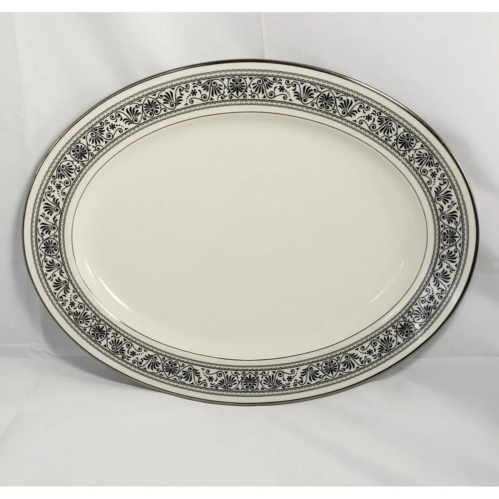 Vintage NORITAKE Prelude Ivory China #7570 Large Oval Serving Platter